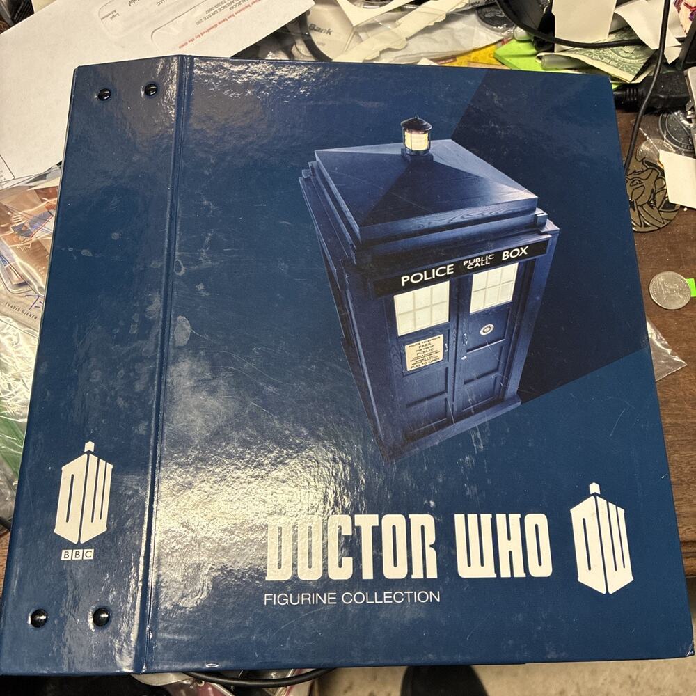 BBC DOCTOR DR WHO FIGURINE MODEL COLLECTION MAGAZINE FOLDER BINDER Tardis Daleks